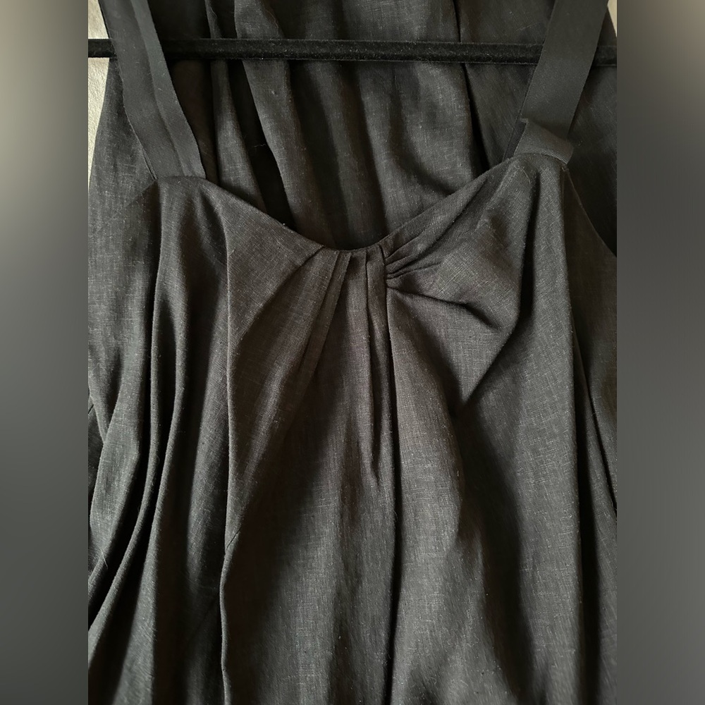 Vince Midi Asymmetric Drape Front Linen Blend Dre… - image 3